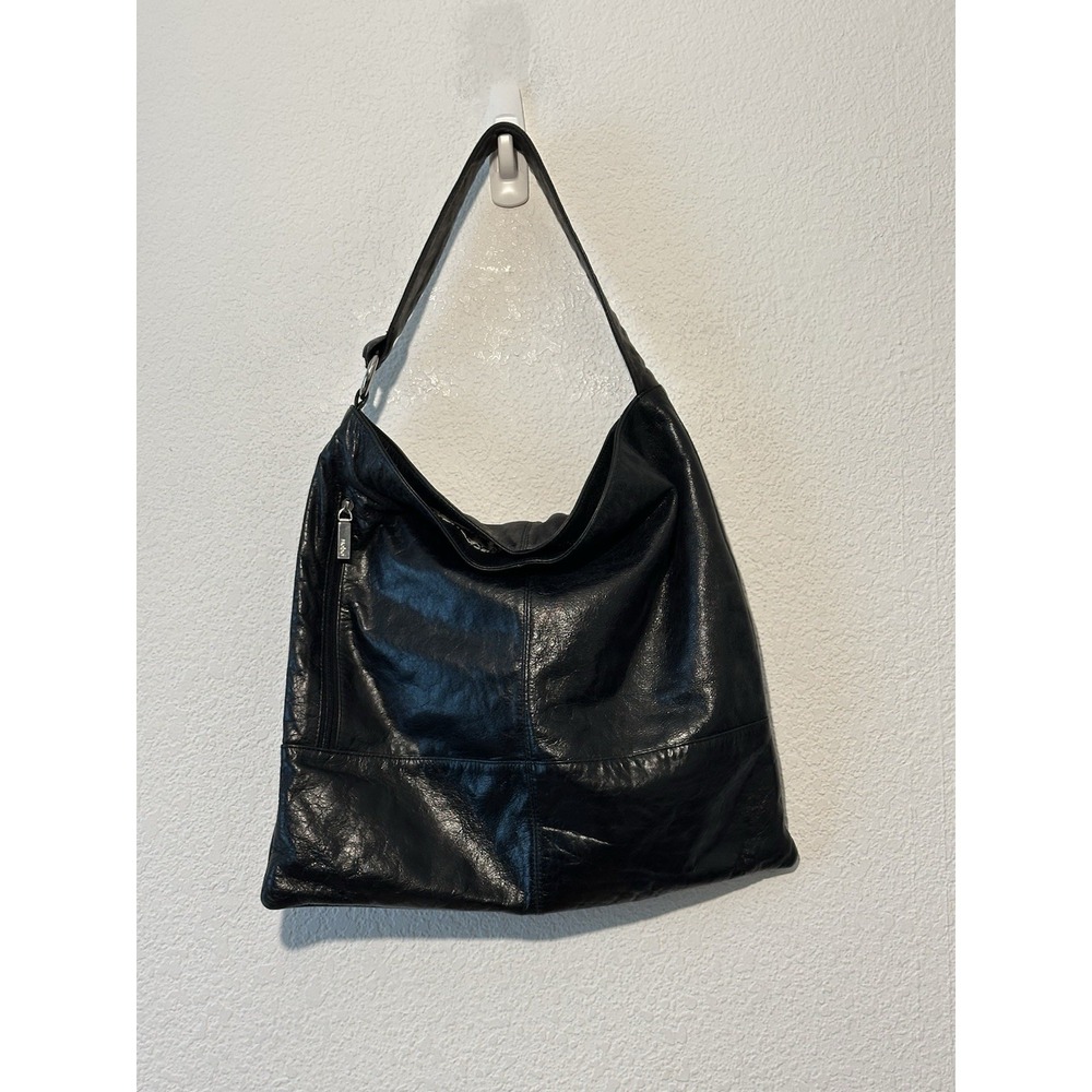 Hobo International Leather Bag Black Shoulder Purse Hobo Bag 15 X 15 Clean